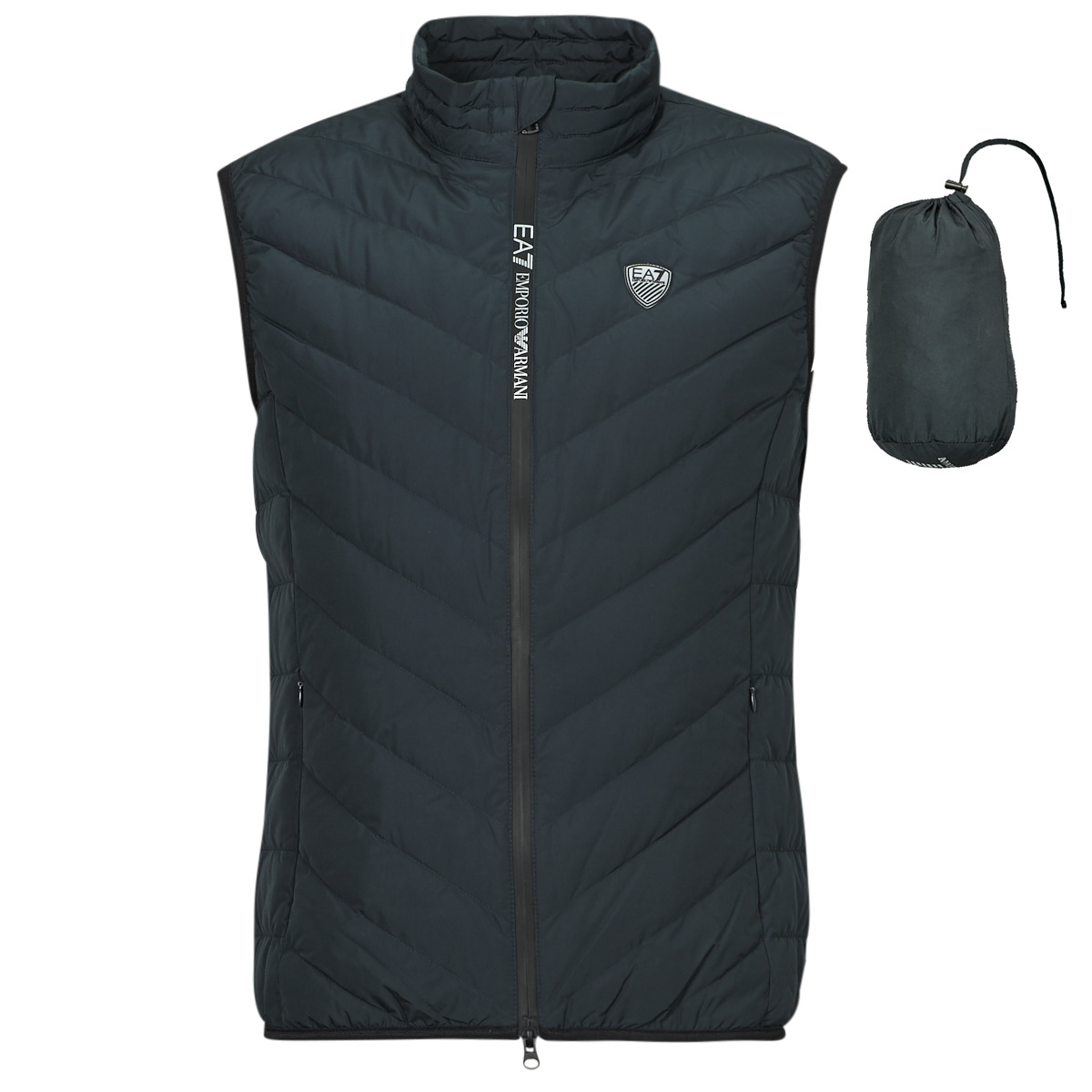 Emporio Armani EA7  PREMIUM SHIELD DOWN WAISTCOAT  Modrá