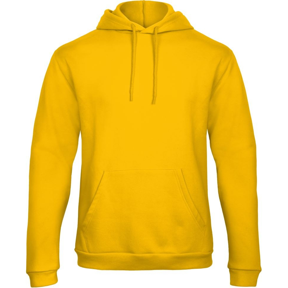 Pánská mikina s kapucí B&C ID.203 50 - tmavě žlutá, S