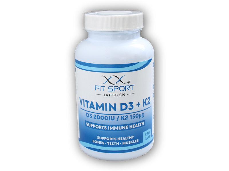FitSport Nutrition Vitamin D3 + K2 120 caps