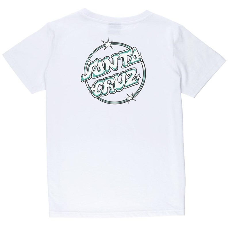 triko SANTA CRUZ - Youth Glint Dot T-Shirt White (WHITE) velikost: 6-8