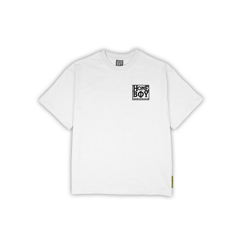 triko HOMEBOY - Old School Tee White (WHITE-11) velikost: S