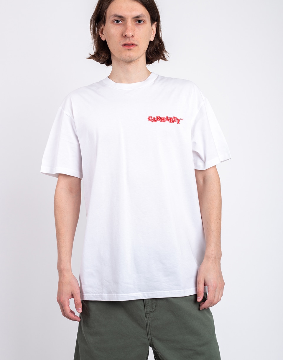 Carhartt WIP S/S Fast Food T-Shirt White/Red S