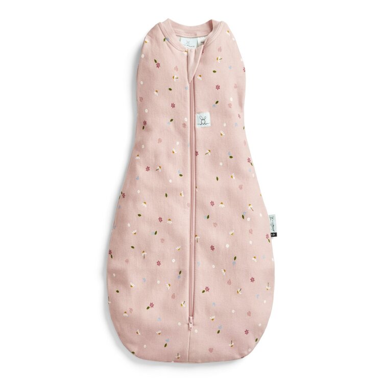 ERGOPOUCH Zavinovačka a vak na spaní 2v1 Cocoon Daisies 0-3 m, 3-6 kg, 0,2 tog