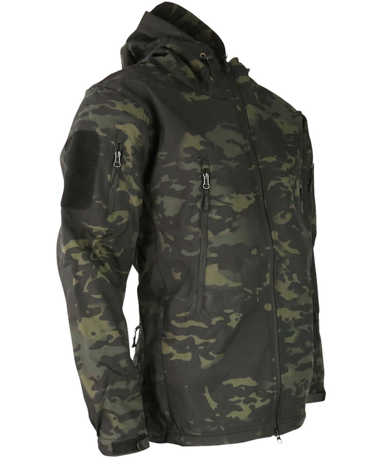 Bunda Softshell PATRIOT Tactical Jacket BTP Black MultiCam Kombat® Tactical Velikost: S