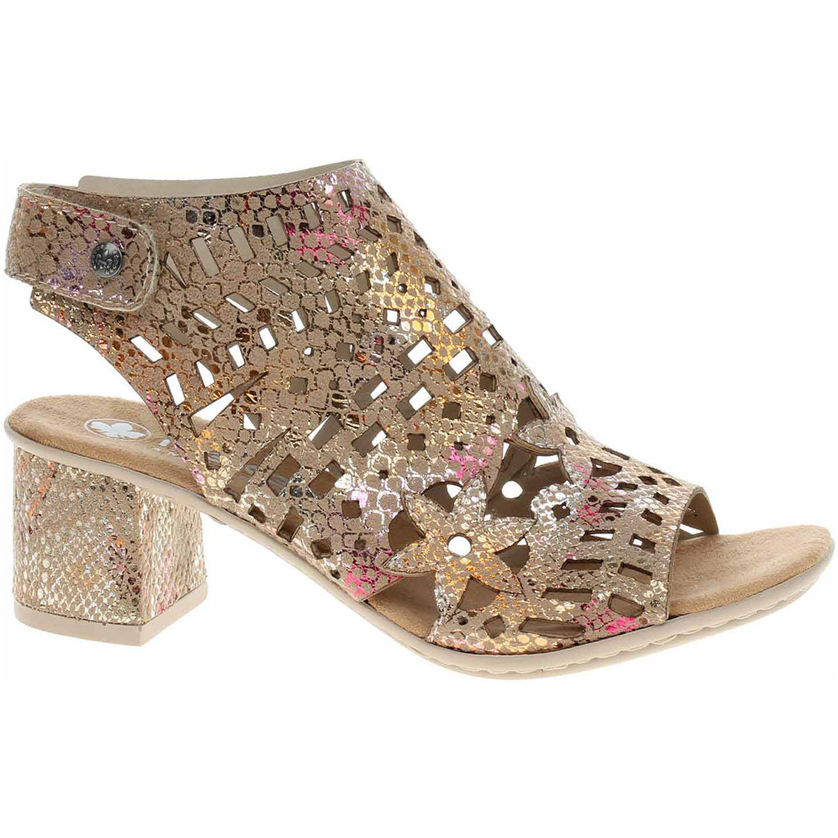 Rieker  Dámské sandály  64780-90 multi  Béžová