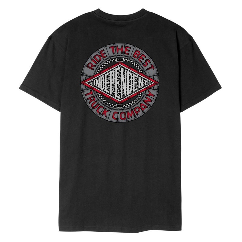 triko INDEPENDENT - Mako Tile Summit T-Shirt Black (BLACK) velikost: S