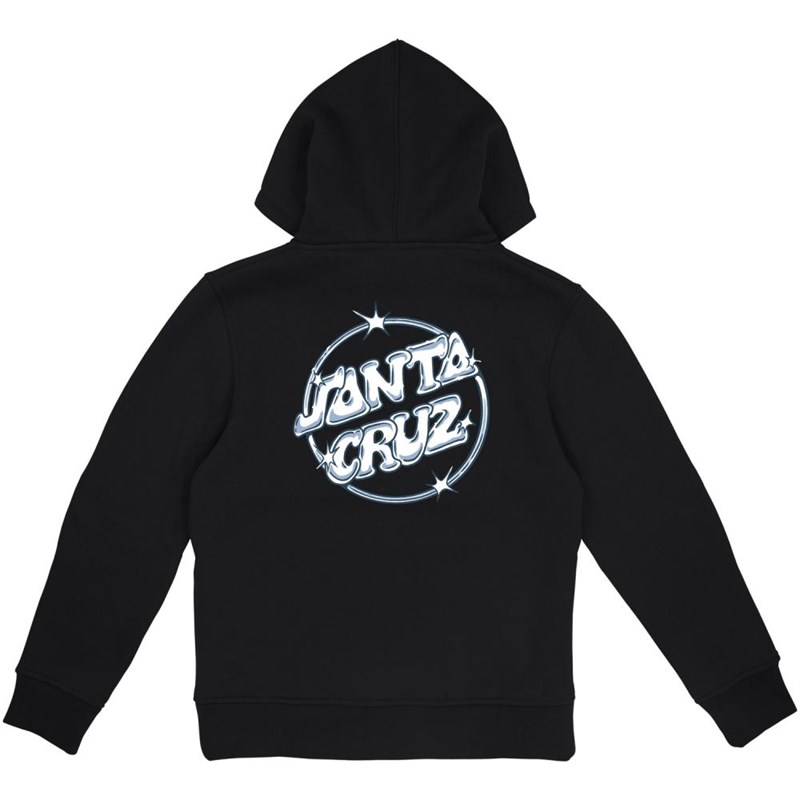 mikina SANTA CRUZ - Youth Glint Dot Hood Black (BLACK) velikost: 8-10