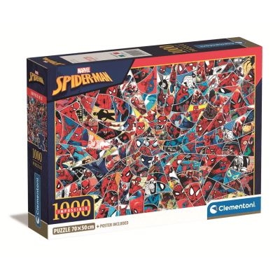 Clementoni - Puzzle 1000 Impossible Spider-Man - Compact