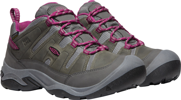 KEEN Dámské kožené tenisky Circadia Wp 1026770 steel grey/boysenberry 37