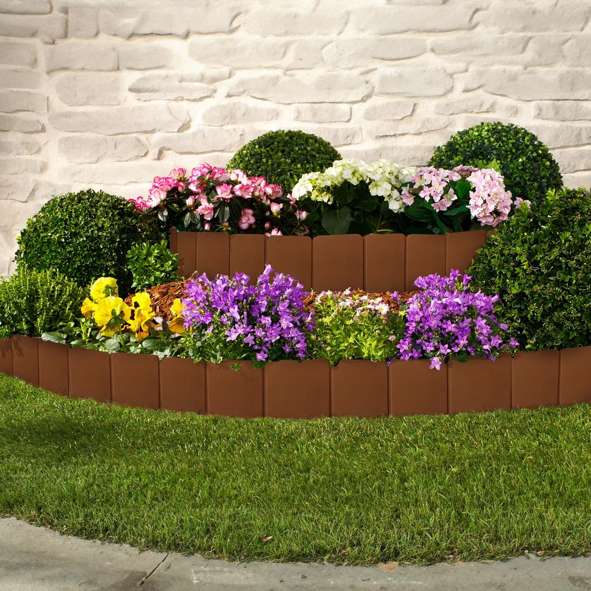 RUCO Zahradní palisáda, hladká, hnědá, 10 ks