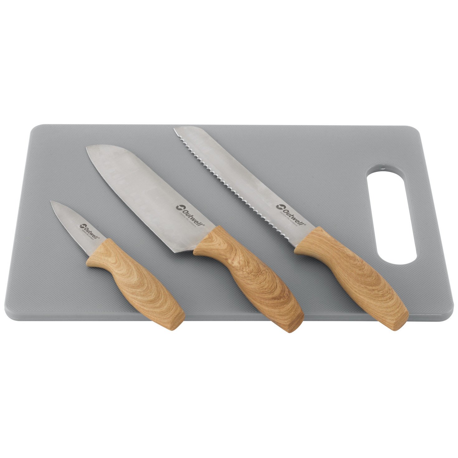 Prkénko a nože Outwell Caldas Knife Set Barva: hnědá