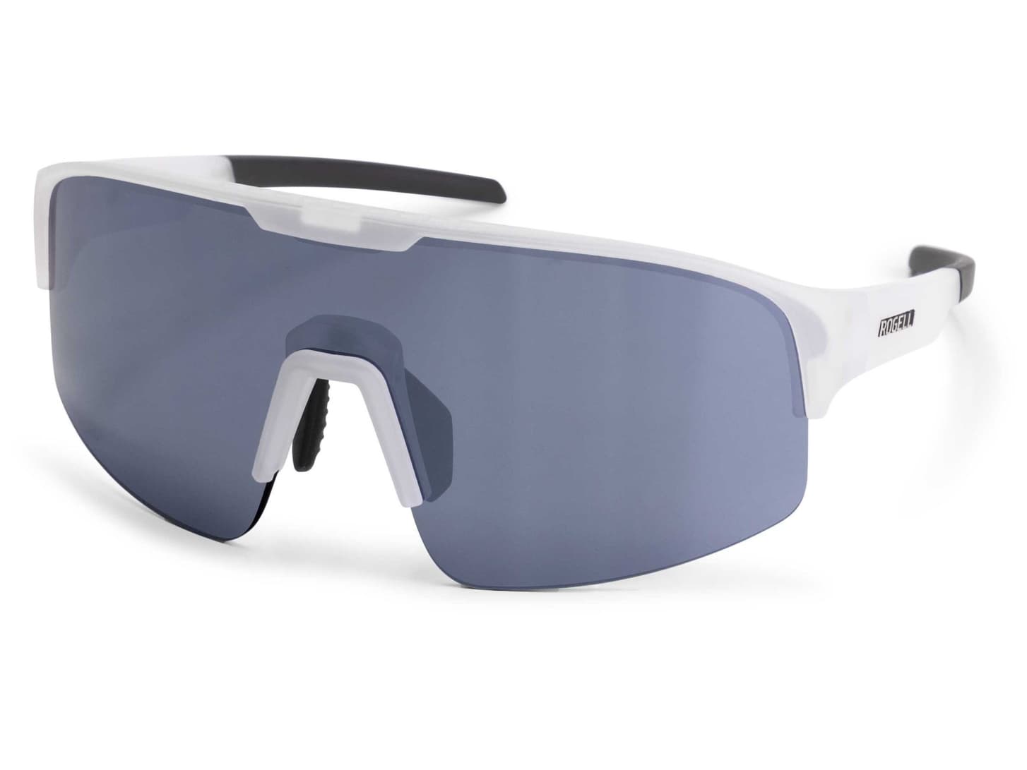 Středně tmavé sluneční sportovní brýle Rogelli MIRAGE + neoprénové pouzdro, bílé