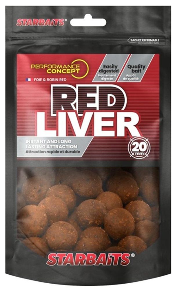 Starbaits Boilies Red Liver 200g - 20mm