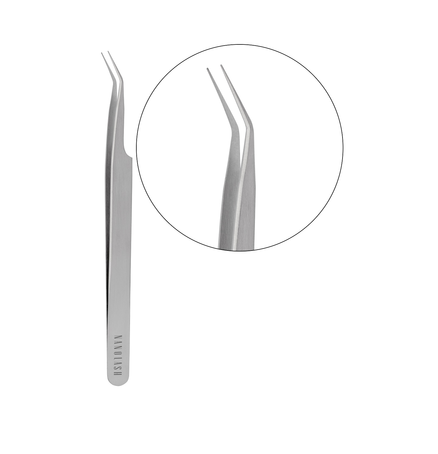 Nanolash Eyelash Tweezers Curved Zakřivená pinzeta na řasy 1ks