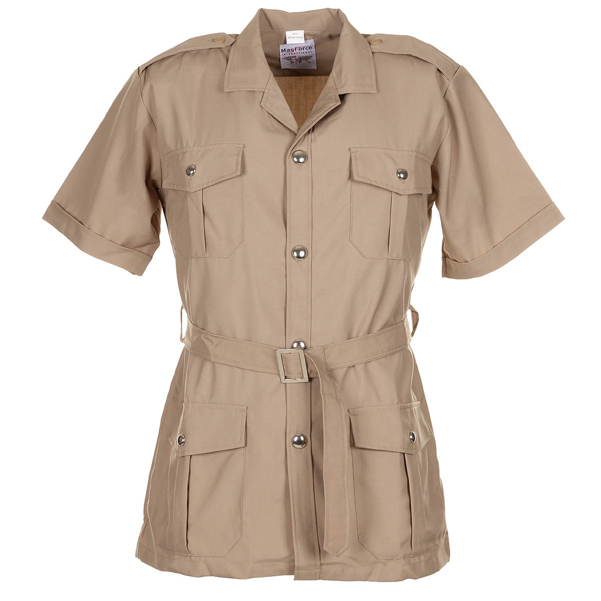 Tropická blůza francouzská košile Safari khaki MagForce® Velikost: 104/108 krátký rukáv