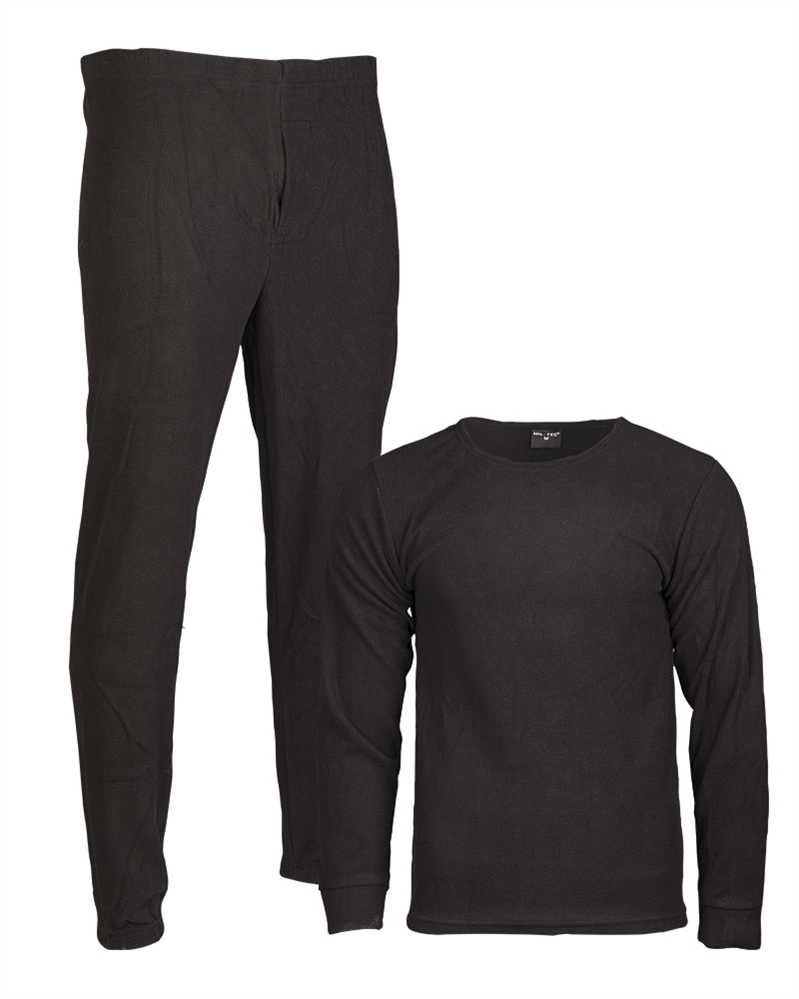 Dvoudílný fleece termo komplet spodní prádlo černé Mil-Tec® Velikost: XXL
