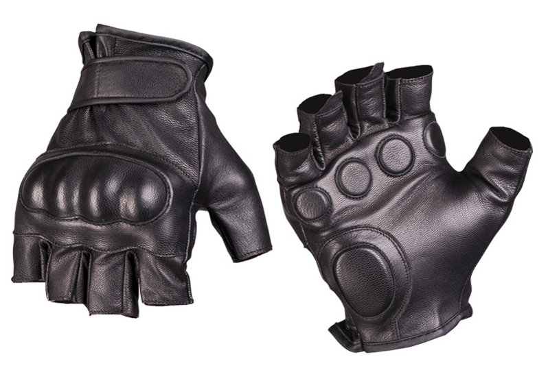 Rukavice bezprsté kožené protiúderové Tactical Finderless Gloves Mil-Tec® Velikost: S