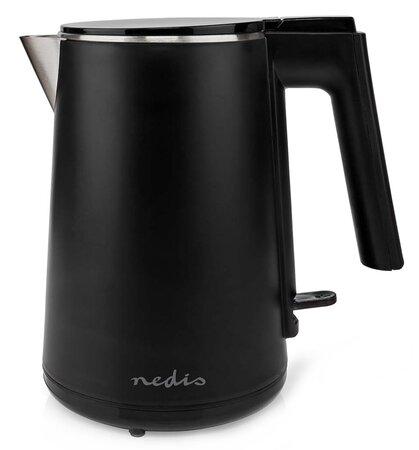 NEDIS rychlovarná konvice KAWK360EBK/ objem 1.0 l/ otáčení o 360°/ spotřeba 1500 W/ černá/ plast