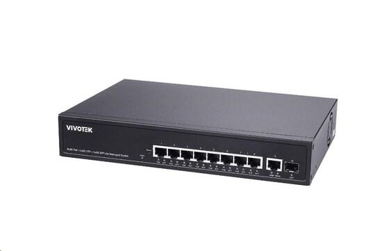 Vivotek PoE switch AW-GEL-105A-110, 8xGE PoE(802.3af/at/bt, PoE budget 110W), 1xGbE RJ-45, 1xSFP 100M/1G slot, AW-GEL-105A-110