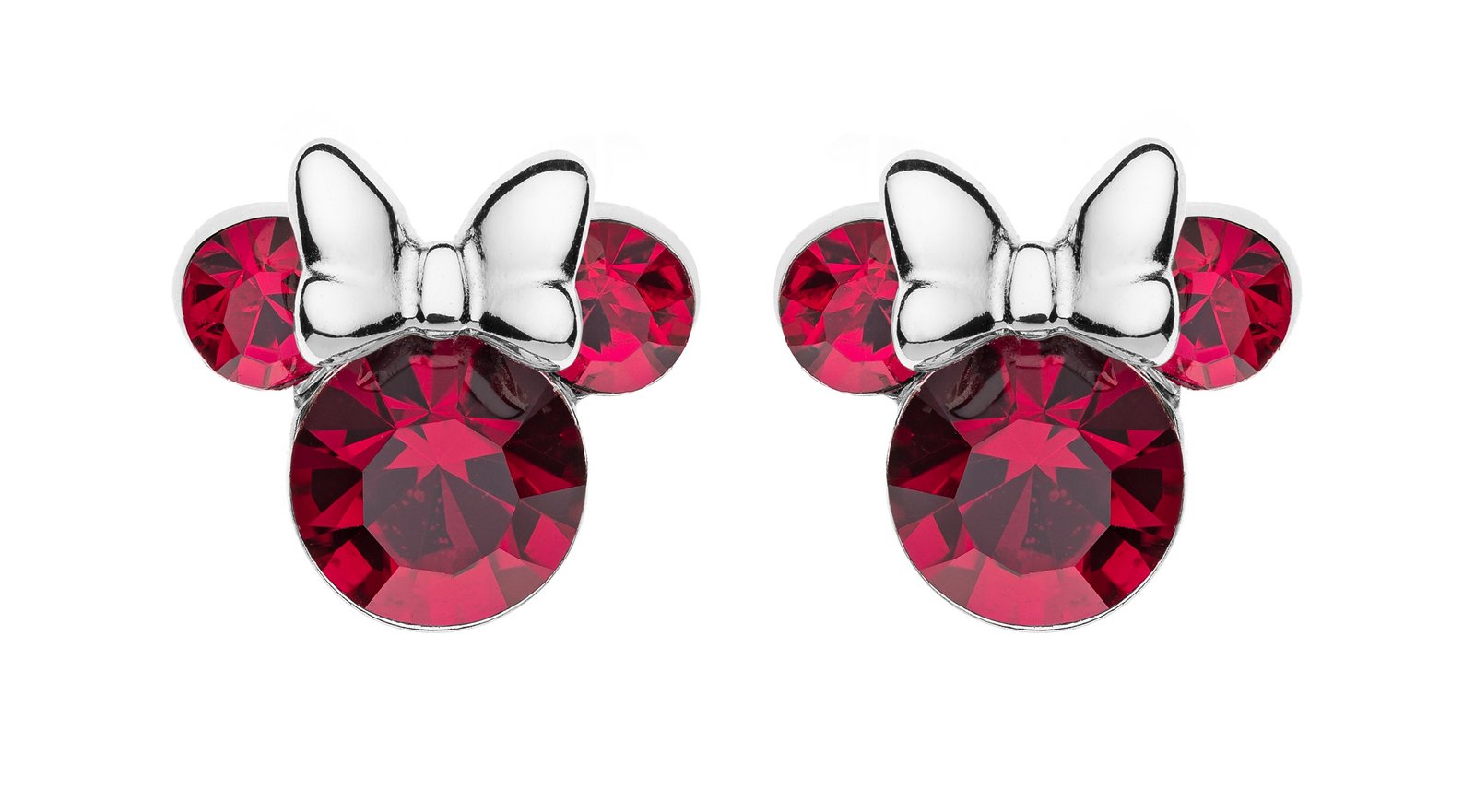 Disney Třpytivé stříbrné náušnice pecky Minnie Mouse ES00028SJUYL.CS