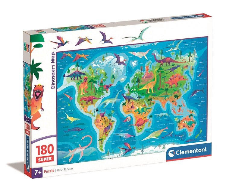 CLEMENTONI Puzzle Dinosaurs Map