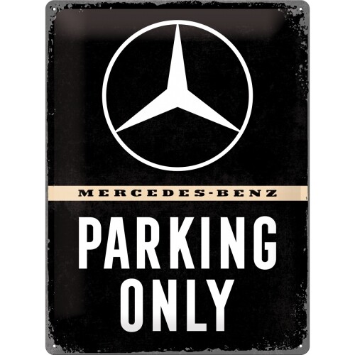 Postershop Plechová cedule Mercedes-Benz - Parking Only, (30 x 40 cm)