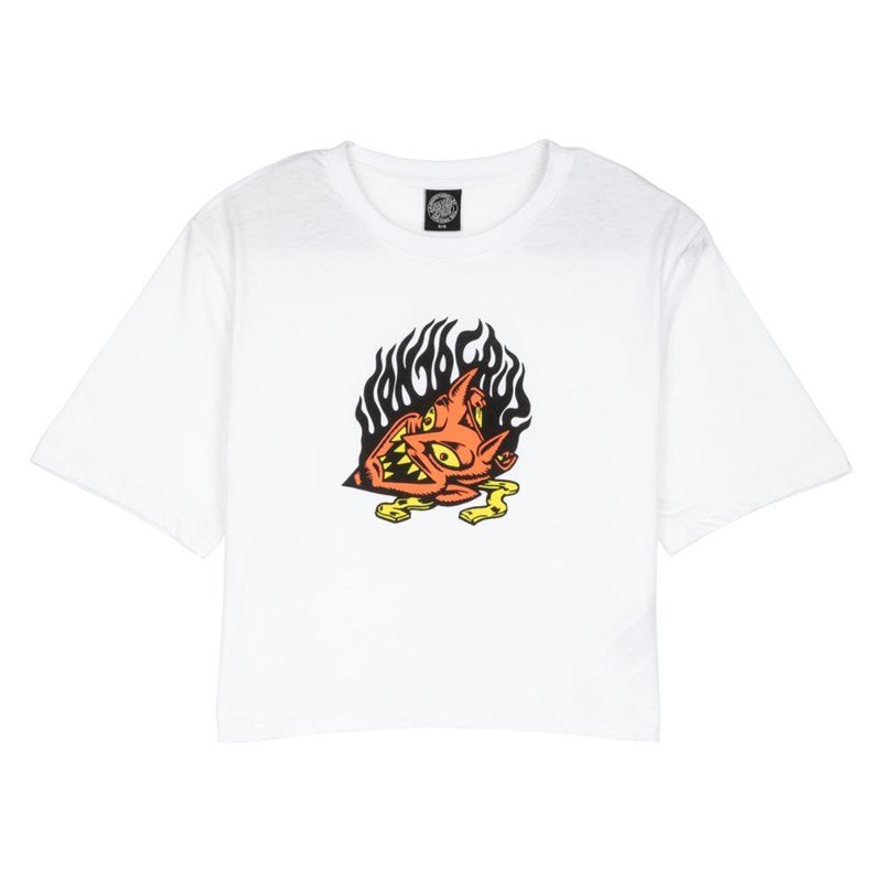 triko SANTA CRUZ - Delfino Devil Mask Front T-Shirt White (WHITE)