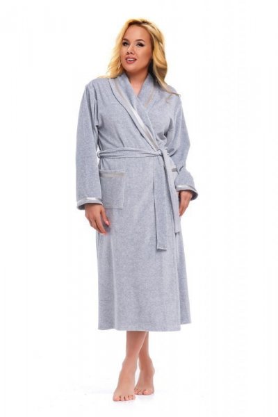 Doctor nap SWA 1078 grey melange plus Dámský župan 2XL šedá