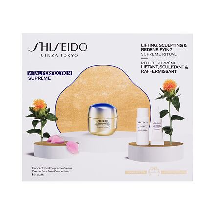 Shiseido Vital Perfection Concentrated Supreme Cream : denní pleťový krém Vital Perfection Concentrated Supreme Cream 30 ml + pleťové sérum Vital Perfection LiftDefine Radiance Serum 7 ml + oční krém Vital Perfection Uplifting and Firming Eye Cr