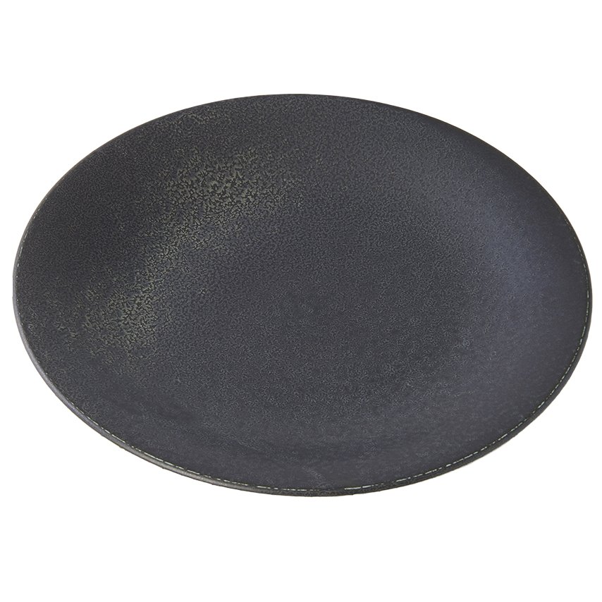 Jídelní talíř BB BLACK 28 cm, černá, keramika, MIJ