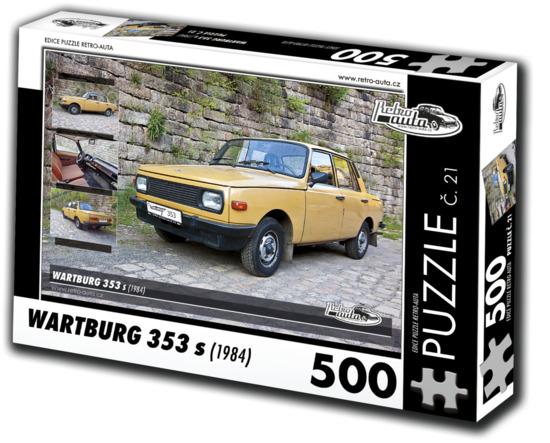 RETRO-AUTA Puzzle č. 21 Wartburg 353 s (1984) 500 dílků
