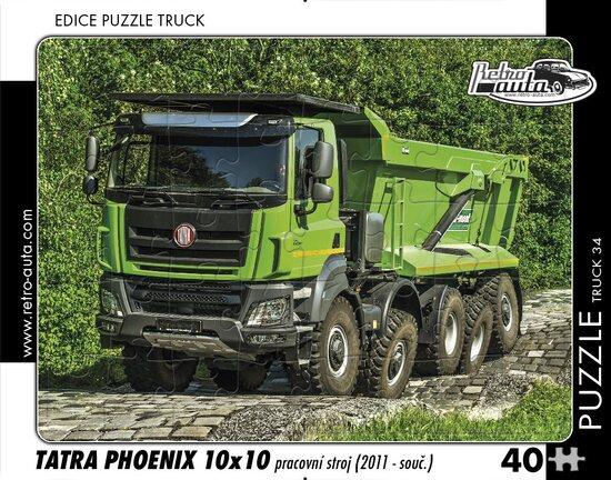RETRO-AUTA Puzzle TRUCK č.34 Tatra Phoenix 10x10 pracovní stroj (2011 - souč.) 40 dílků