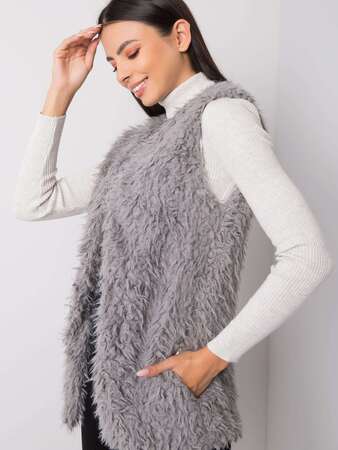 Fashionhunters Vesta-AT-KZ-22105.11P - tmavě šedá S/M