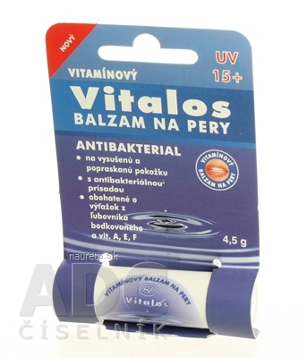 Vitalos s.r.o. VITALOS Balzám na rty antibakterial SPF 15 vitamínový 1x1 ks 1 ks