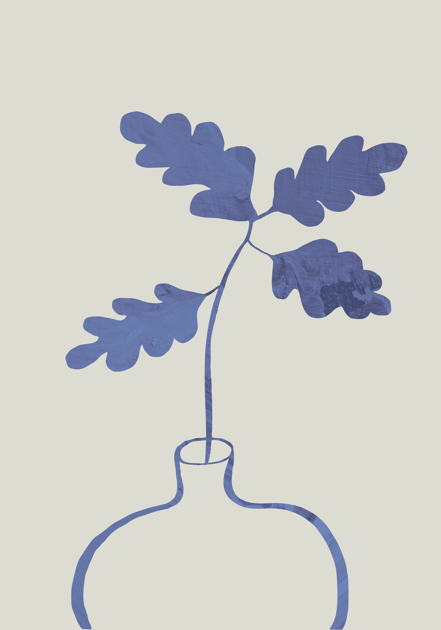 Pictufy Studio Ilustrace Blue Oak Plant, Pictufy Studio, (26.7 x 40 cm)