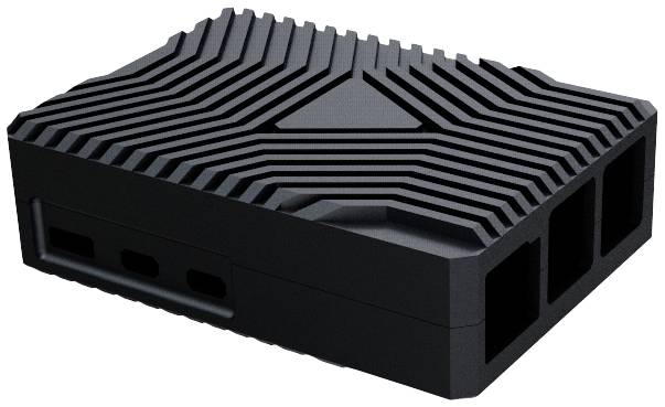 Joy-it RB-AlucaseP5-09 SBC skříň Vhodné pro (vývojové sady): Raspberry Pi včetně pasivního chladiče černá