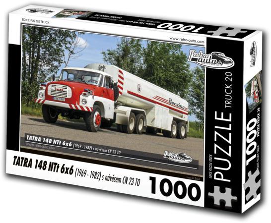 RETRO-AUTA Puzzle TRUCK č.20 Tatra 148 NTt 6x6 s návěsem CO 23 TO (1969-1982) 1000 dílků