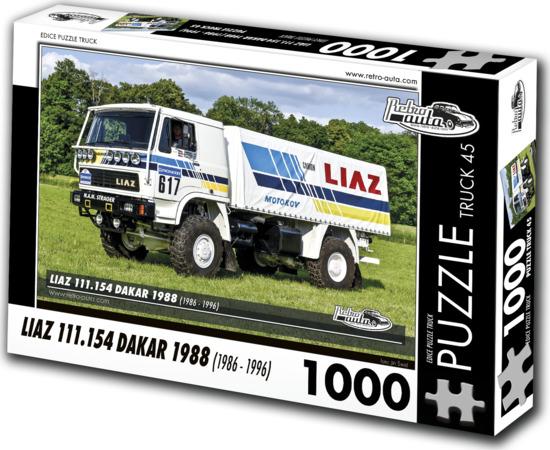 RETRO-AUTA Puzzle TRUCK č.45 Liaz 111.154 Dakar 1988 (1986 - 1996) 1000 dílků
