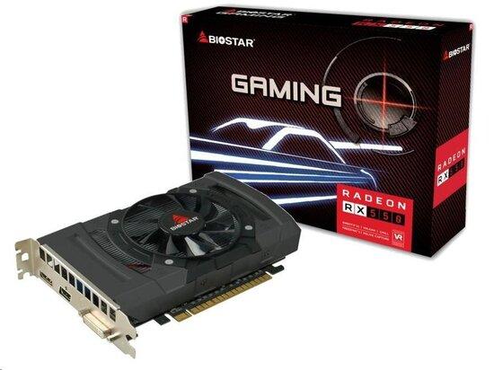 Biostar AMD Radeon RX550, 2GB, GDDR5, PCIE3 Fan HDMI DVI DP, RX550-2GB-2