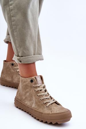 Big Star Shoes Dámské vysoké zateplené boty Big Star Beżowe Velikost: 36, Béžový