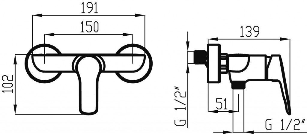 NOVASERVIS Sprchová baterie 150 mm Metalia 54, chrom 54061,0