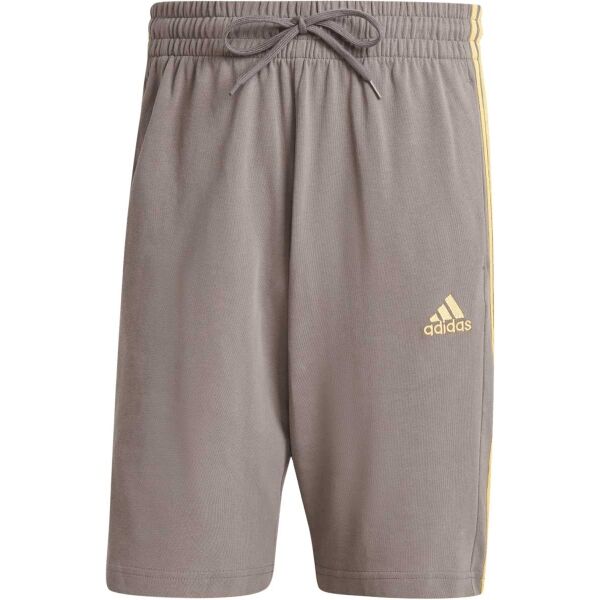 adidas ESSENTIALS SINGLE JERSEY 3-STRIPES SHORTS Pánské kraťasy, šedá, velikost