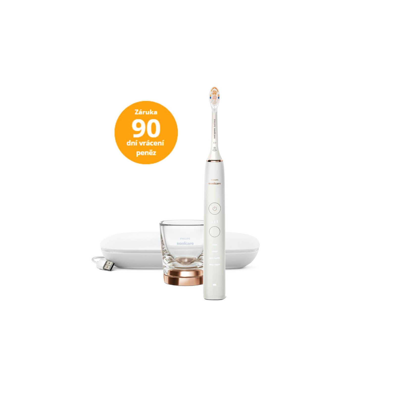 Sonicare Philips 9000 DiamondClean - Nabíjecí Zubní Kartáček - HX9911/23
