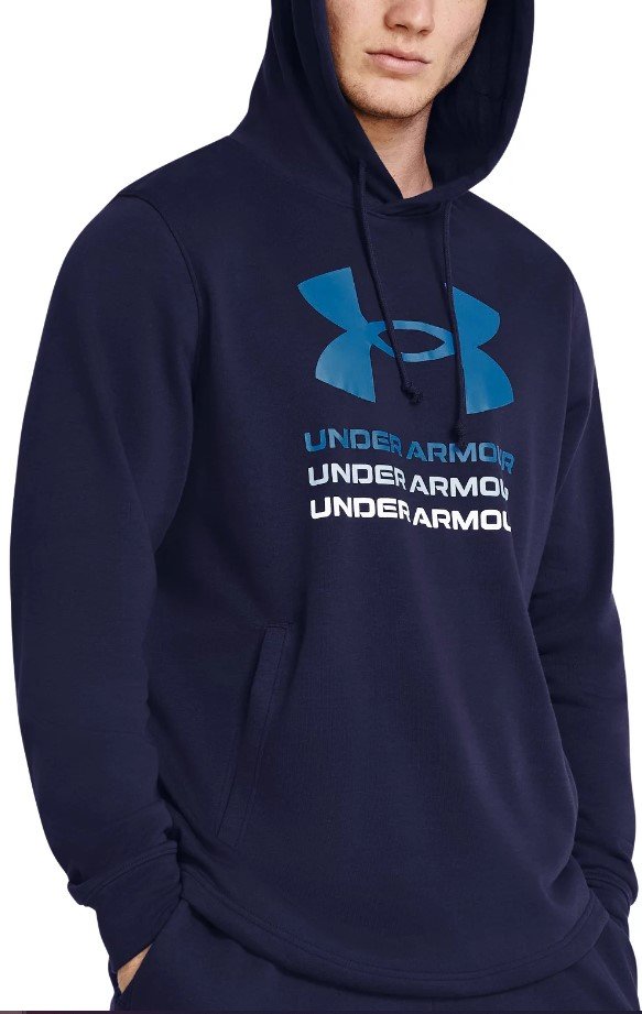 Mikina s kapucí Under Armour UA Rival Terry Graphic Hood-BLU