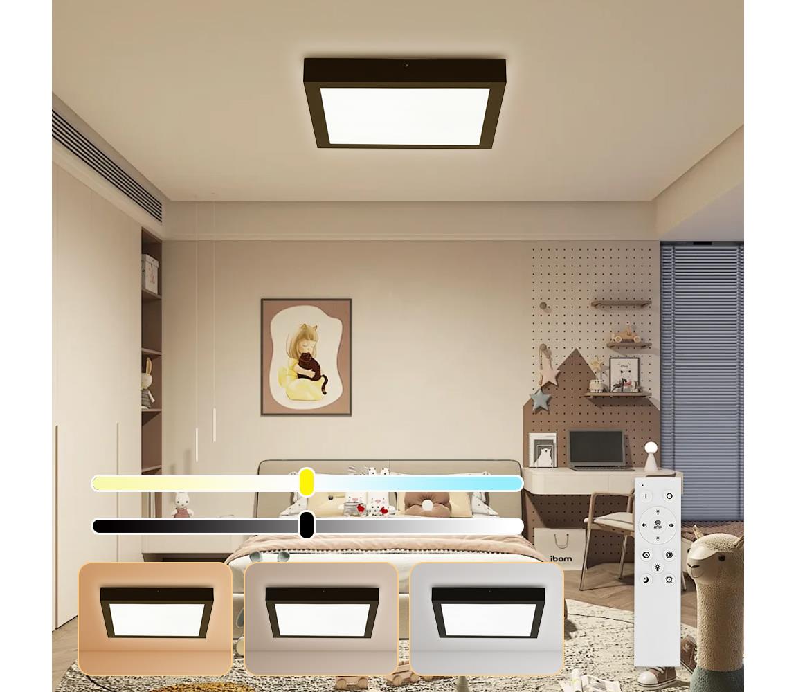Brilagi Brilagi-LED Stmívatelné koupelnové svítidlo FRAME SMART LED/24W/230V IP44 čer+DO