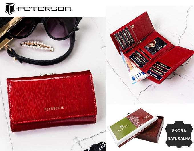 Peterson Dámská kožená peněženka Szizkhe červená One size