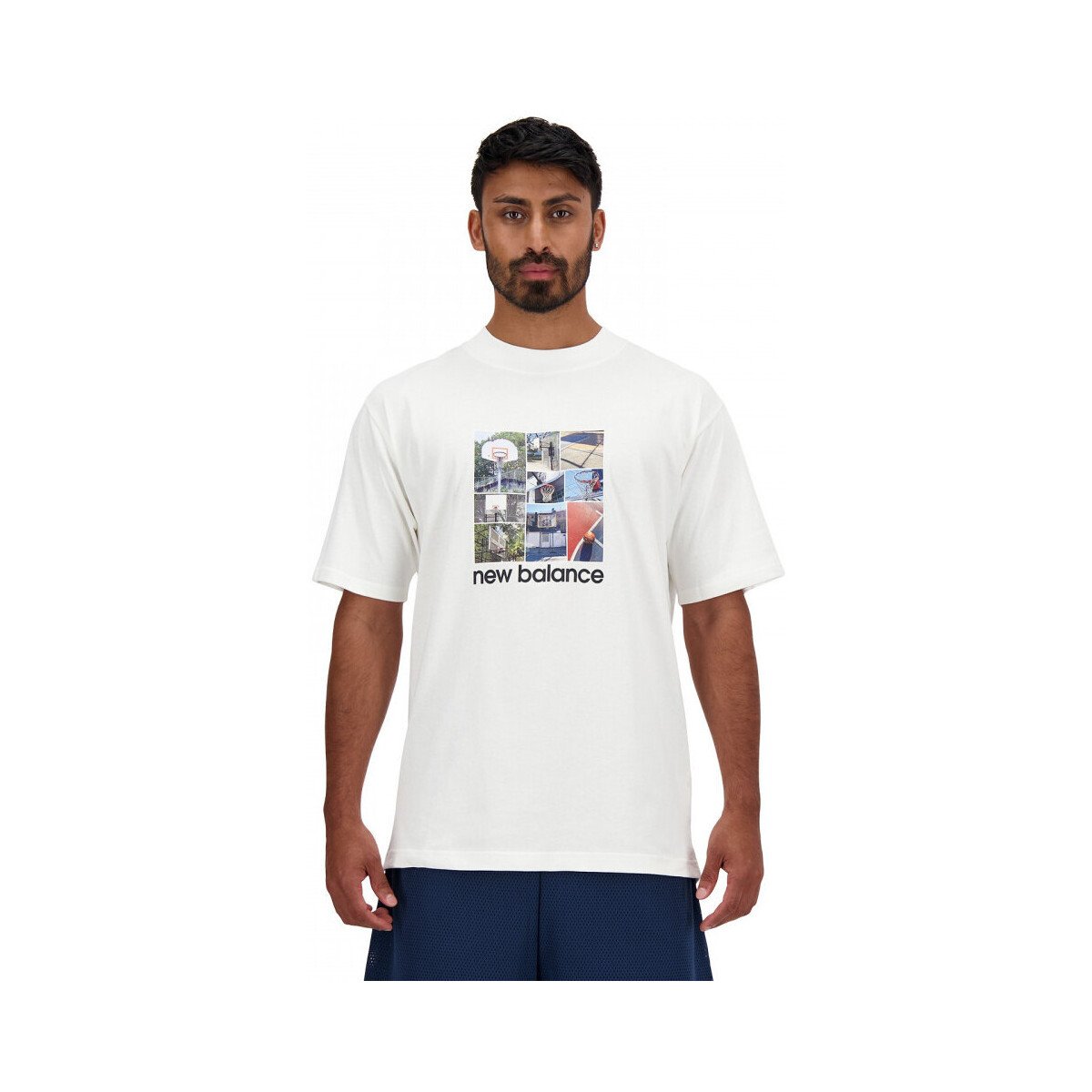 New Balance  Hoops graphic t-shirt  Bílá