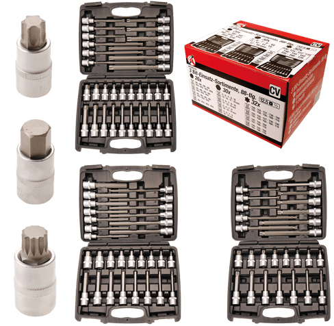 Zástrčné hlavice Imbus, TORX a XZN 1/2