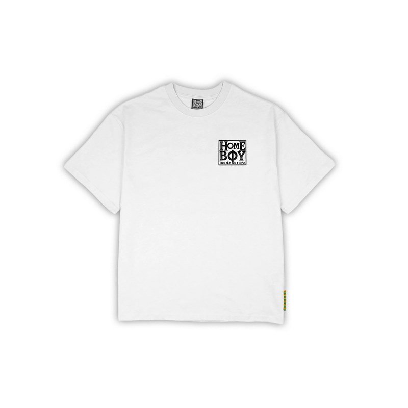 triko HOMEBOY - Old School Tee White (WHITE-11) velikost: XS