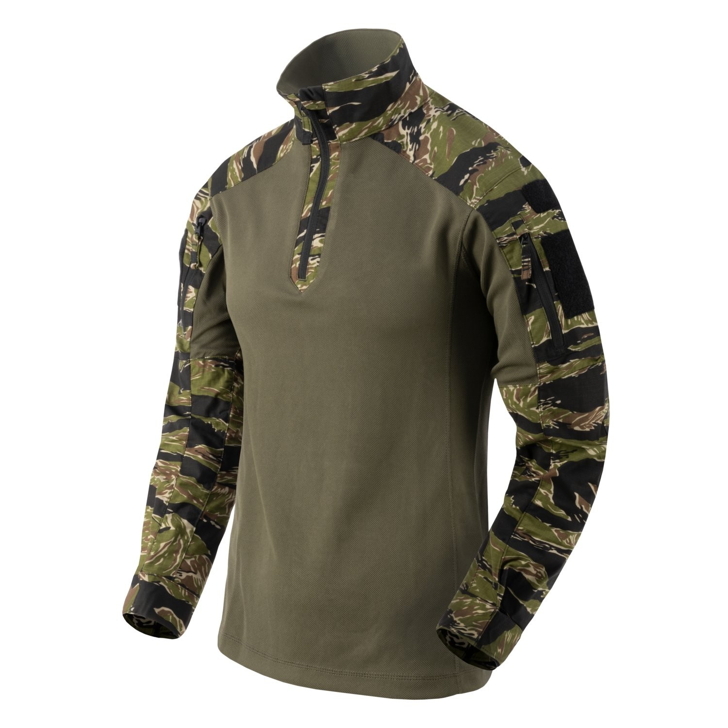 Taktická košile bojové triko MCDU Combat Shirt® Tiger Stripe Helikon-Tex® BL-MCD-SP-6202A Velikost: XS